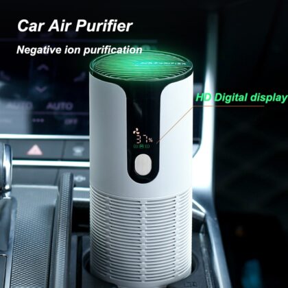 Portable Air Purifier Cleaner Negative Ion Generator Filter Smoke Dust Odor Formaldehyde Remover Car Air Freshener